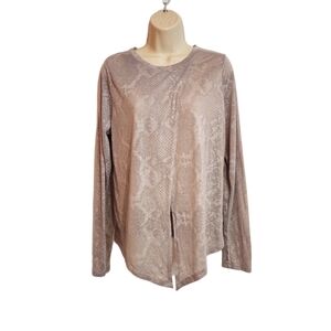 Joy Lab Snakeskin Print Workout Top Gray Medium